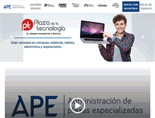 Tablet Screenshot of apeplazas.com